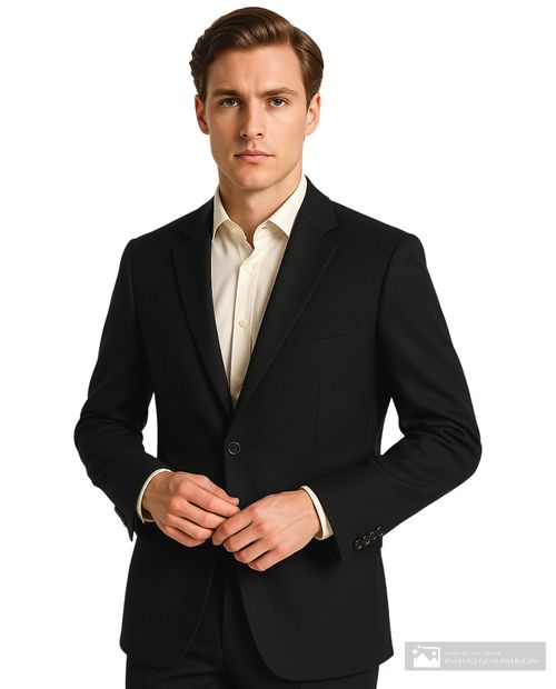 Blazer formal Oscar de la Renta negro texturizado para hombre