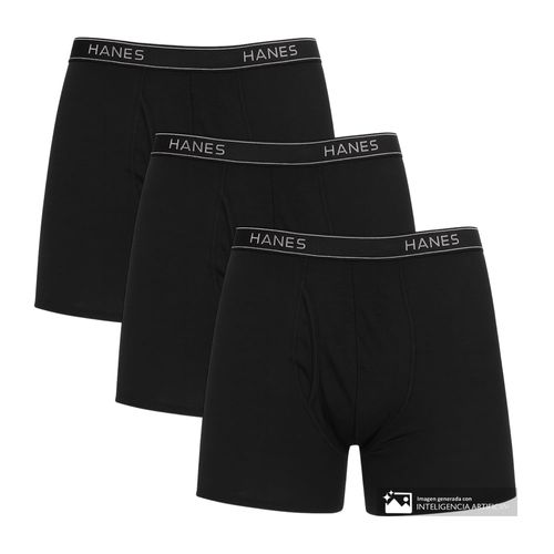 Pack de 3 bóxer briefs Hanes negros para hombre
