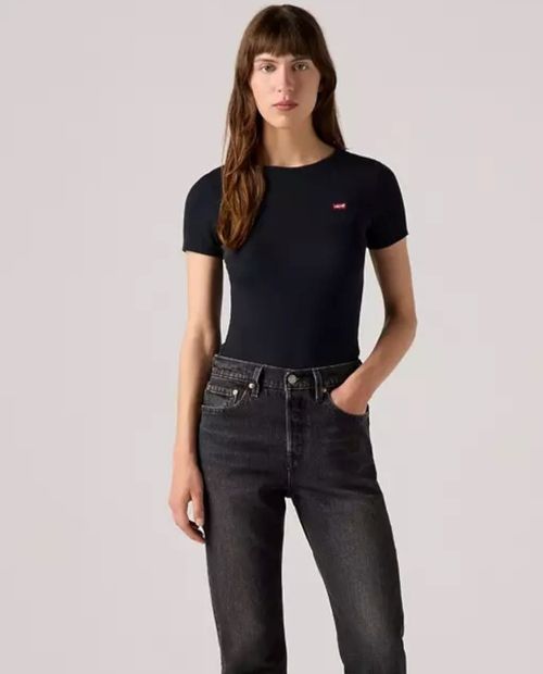Camiseta Levi's negra manga corta para mujer