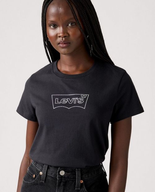 Camiseta Levi's negra manga corta para mujer