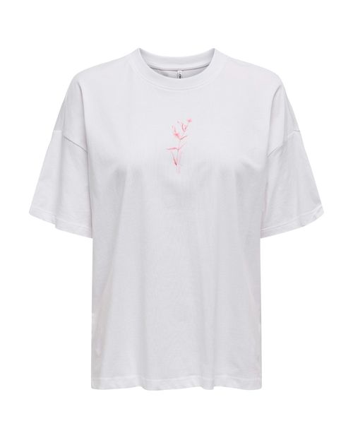 Camiseta Only Carmakoma blanca manga corta para mujer