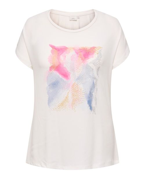 Camiseta Only Carmakoma estampada manga corta para mujer