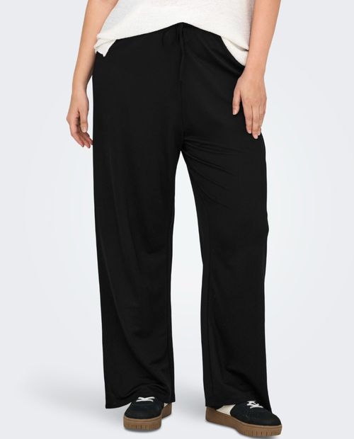 Pantalón Only Carmakoma pull on negro de cintura alta para mujer