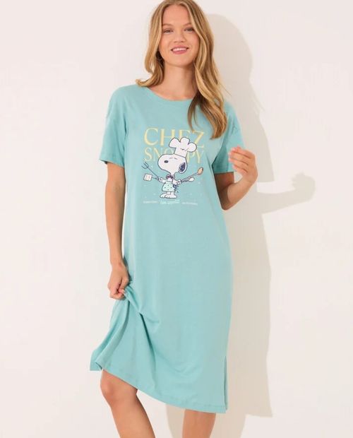 Camisón Women Secret estampado de Snoopy manga corta para mujer