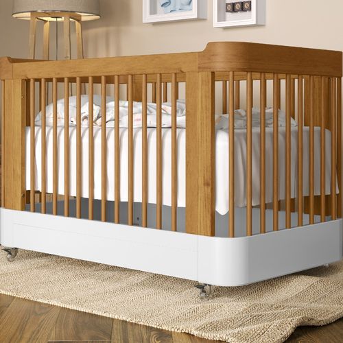 Cuna 3 en 1 en mini cuna y mini cama blanca