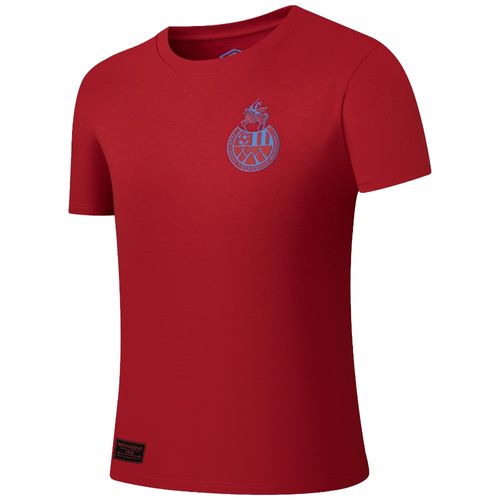 Camiseta deportiva Municipal lifestyle roja estampada para hombre