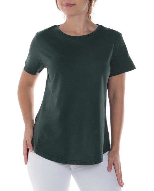 Camiseta Nicolle verde manga corta para mujer