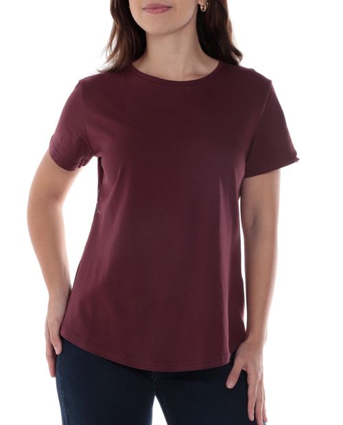 Camiseta Nicolle roja manga corta para mujer