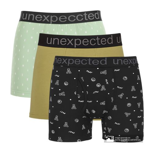 Pack de 3 bóxer brief Unexpected multicolor para hombre