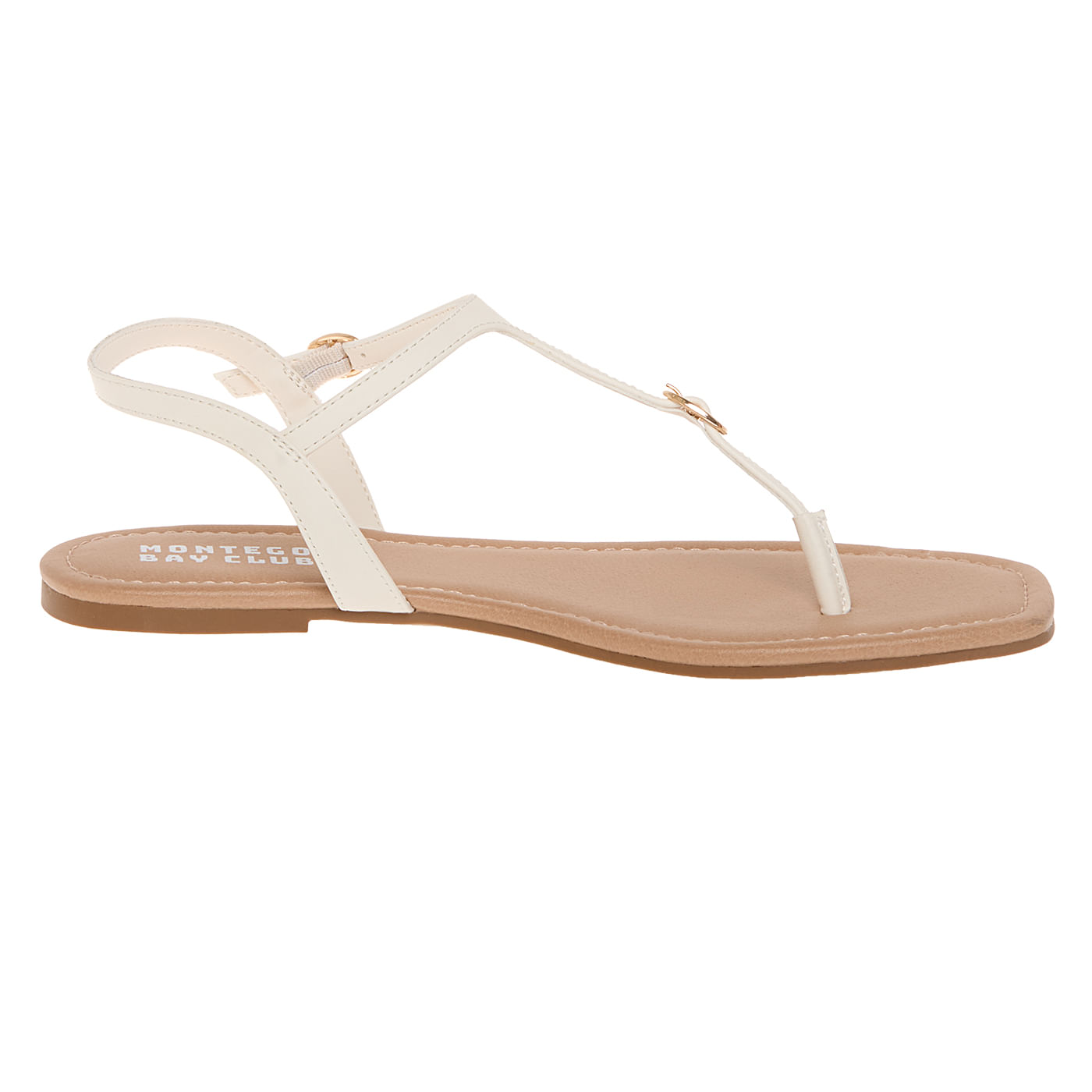 Sandalias Planas Demure Para Mujer Beige Montego Bay Club 210070