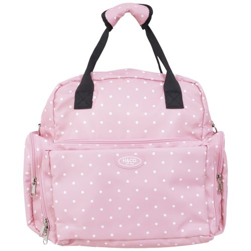 Pañalera H&Co rosada con estampado para bebé