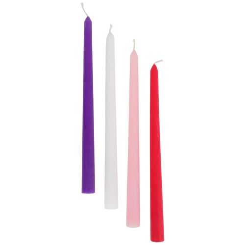 Set vela taper adviento 25 cm