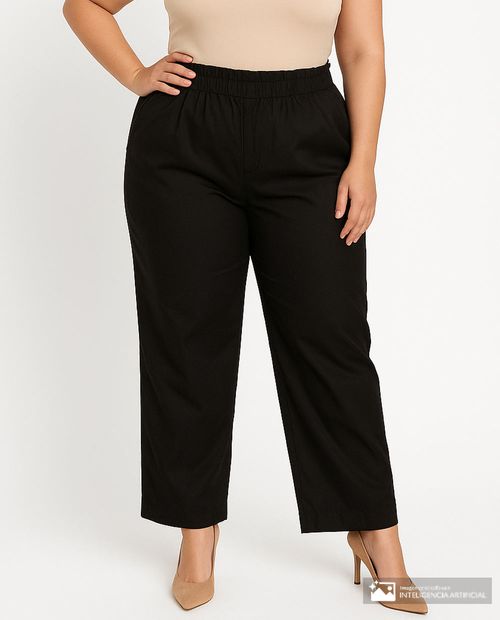 Pantalón More Than Angels pull on de cintura media para mujer