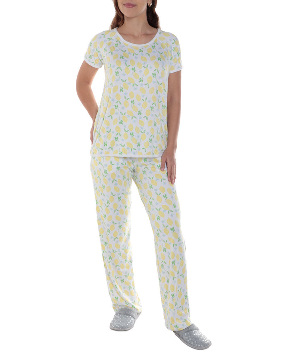 Pijama con pantalón Rene Rofe estampada para mujer - Siman El Salvador