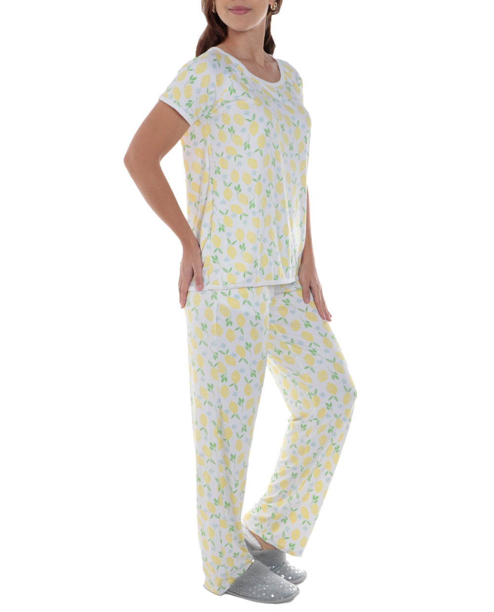 Pijama con pantalón Rene Rofe estampada para mujer - Siman El Salvador
