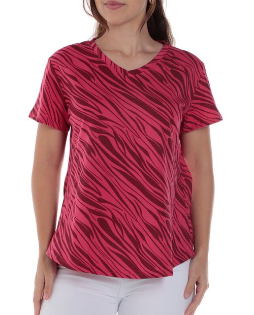 Camiseta Nicolle estampada manga corta para mujer