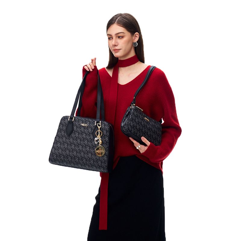 Dúo de carteras satchel H&Co color negro para mujer - Siman Costa Rica