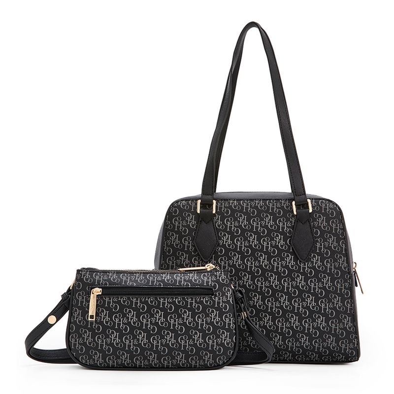 Dúo de carteras satchel H&Co color negro para mujer - Siman Costa Rica