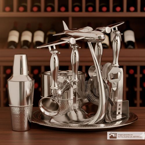 Set 5 accesorios de acero inoxidable para bar