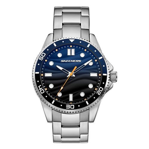Reloj Skechers análogo de metal plateado para hombre