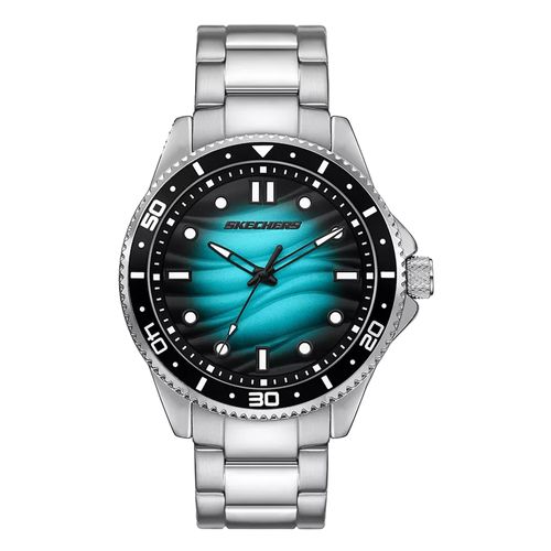 Reloj Skechers análogo de metal plateado para hombre