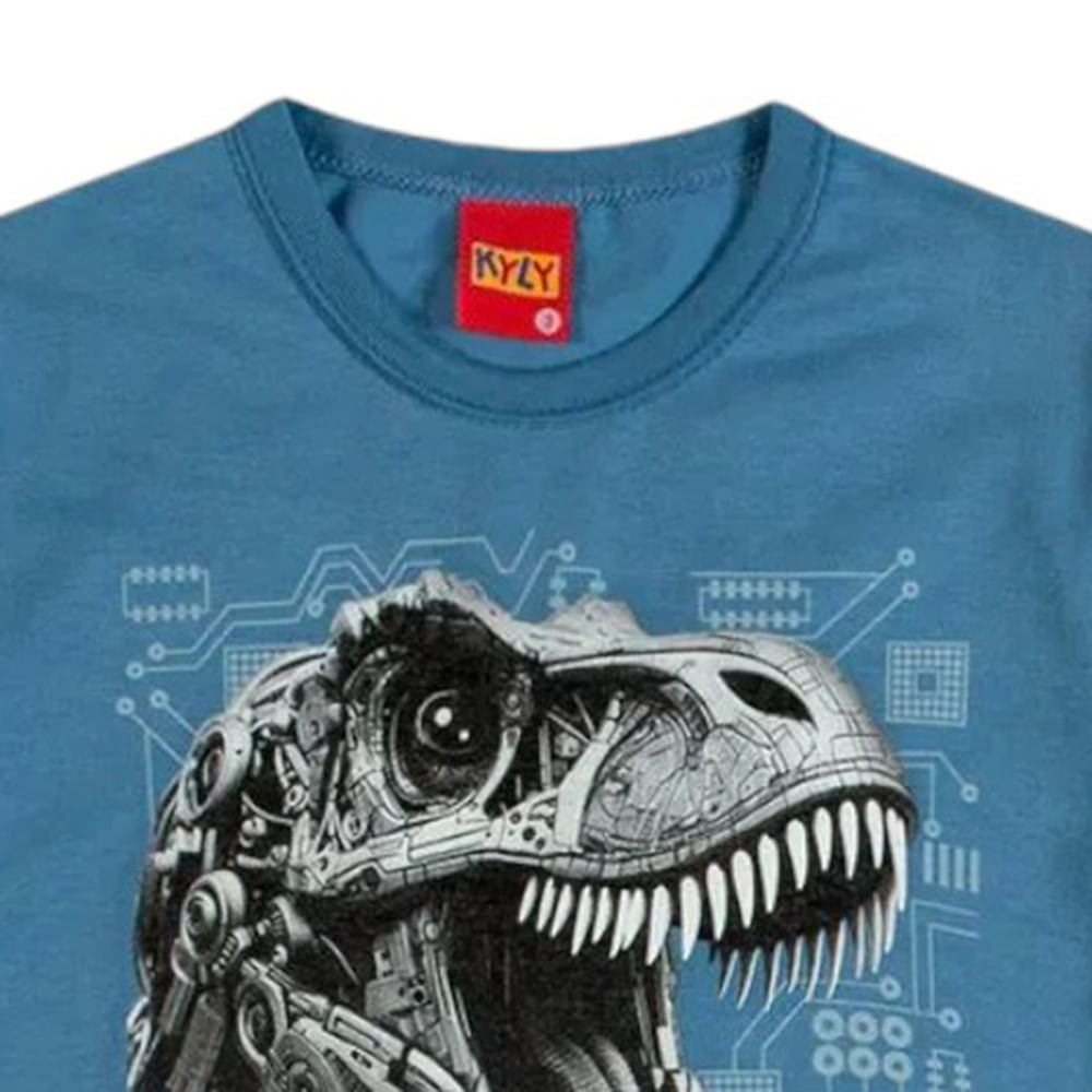 Camiseta azul con estampado de dinosaurio para niño - Siman El Salvador, image size:1000x1000