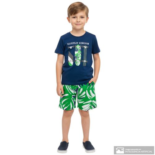 Short verde para niño