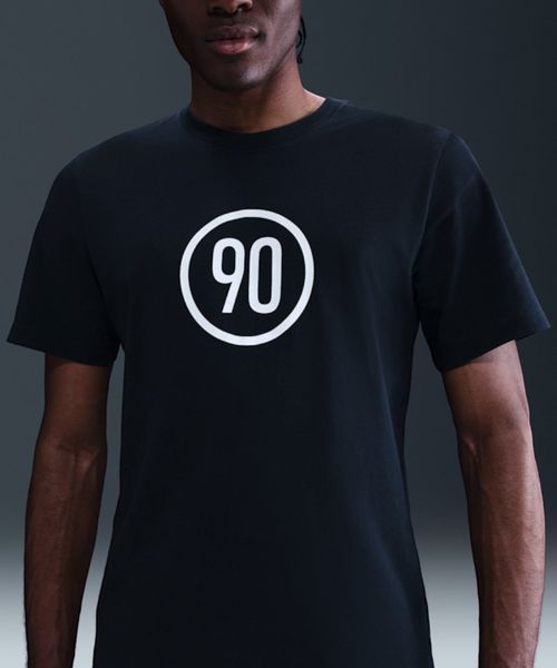 Camiseta deportiva Nike Total 90 negra estampada para hombre