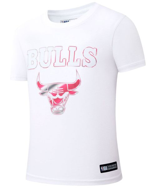Camiseta deportiva NBA Chicago Bulls blanca estampada para hombre