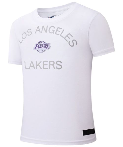 Camiseta deportiva NBA Los Angeles Lakers blanca estampada para hombre