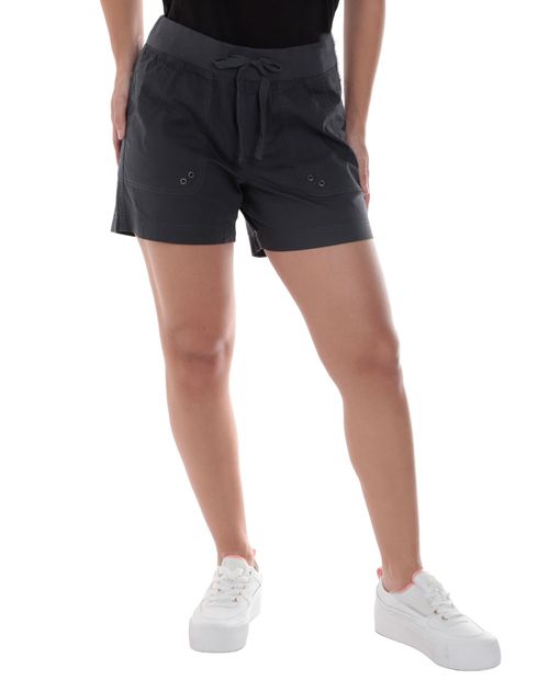 Short Dash pull on gris de cintura alta para mujer