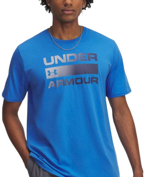 Camiseta deportiva Under Armour estampada azul para hombre