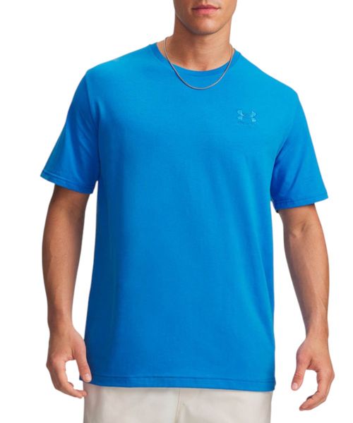 Camiseta deportiva Under Armour estampada celeste para hombre