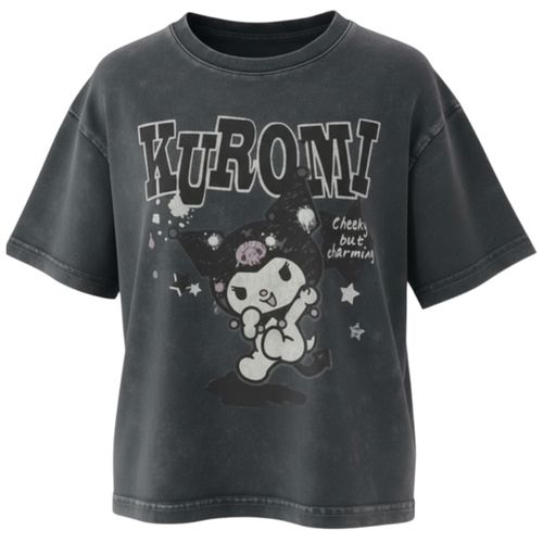 Blusa negra con estampado de Kuromi para niña
