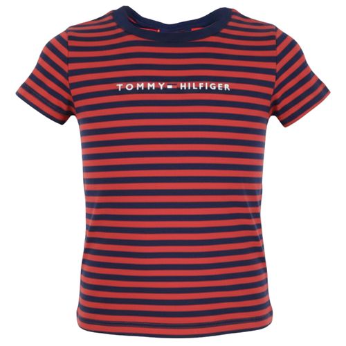 Blusa bicolor rayada para niña