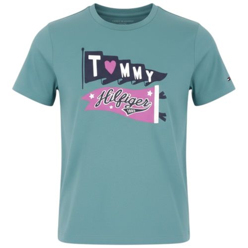 Blusa turquesa con estampado para niña