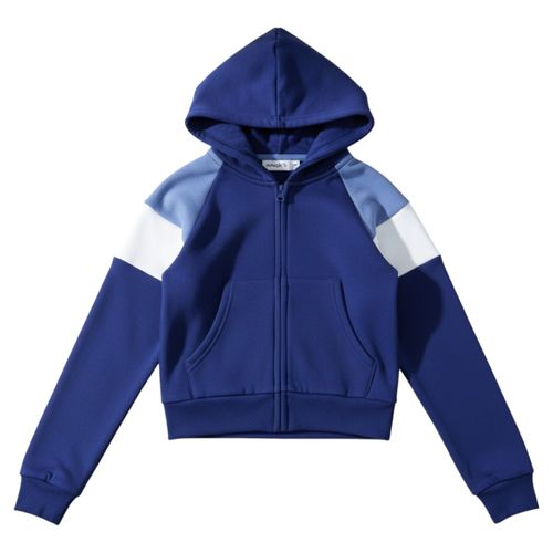 Suéter azul color blocking para niño