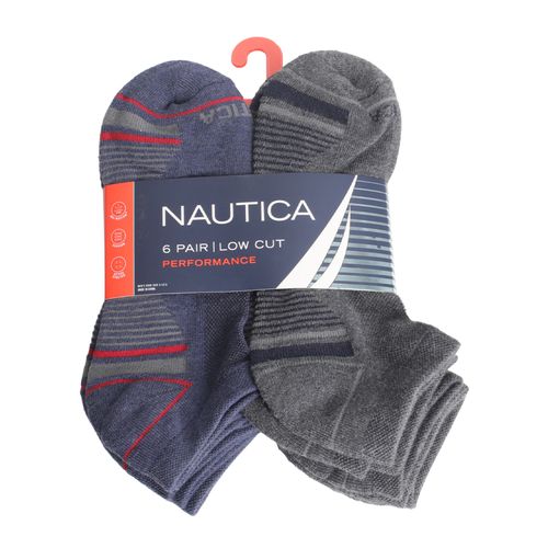 Pack de 6 pares de calcetines low cut Nautica rayados para hombre