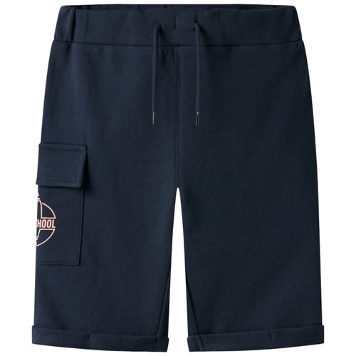 Short cargo azul sólido para niño