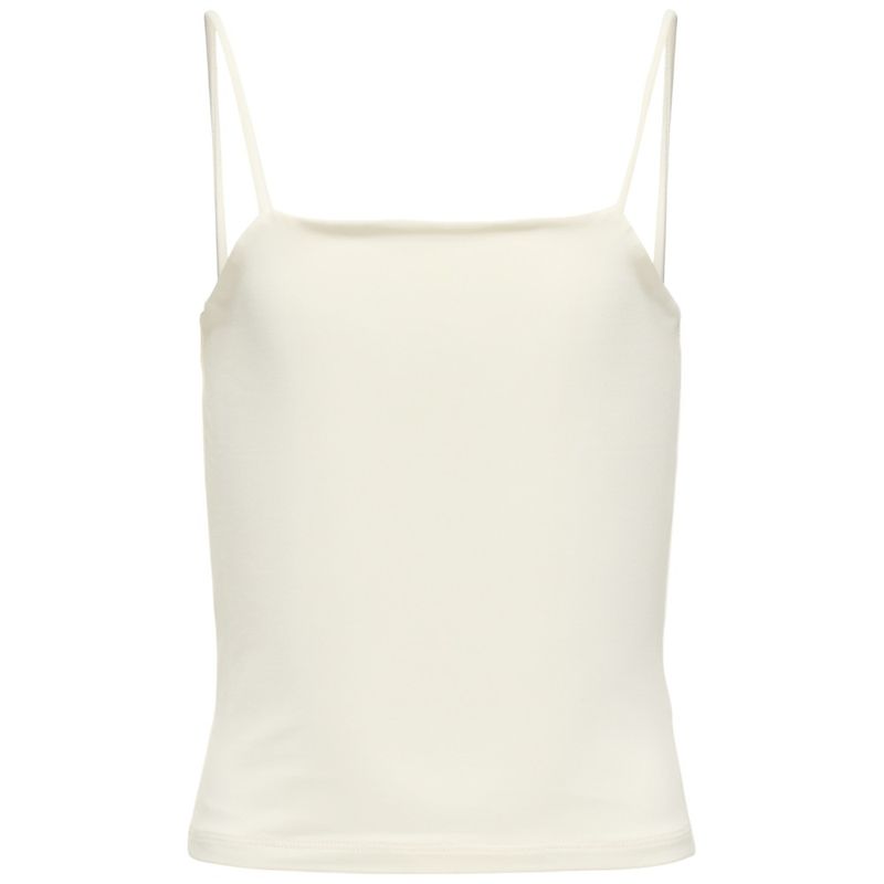 Blusa tank top blanca sólida para niña-1762789291308