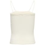 Blusa tank top blanca sólida para niña-1762789303473