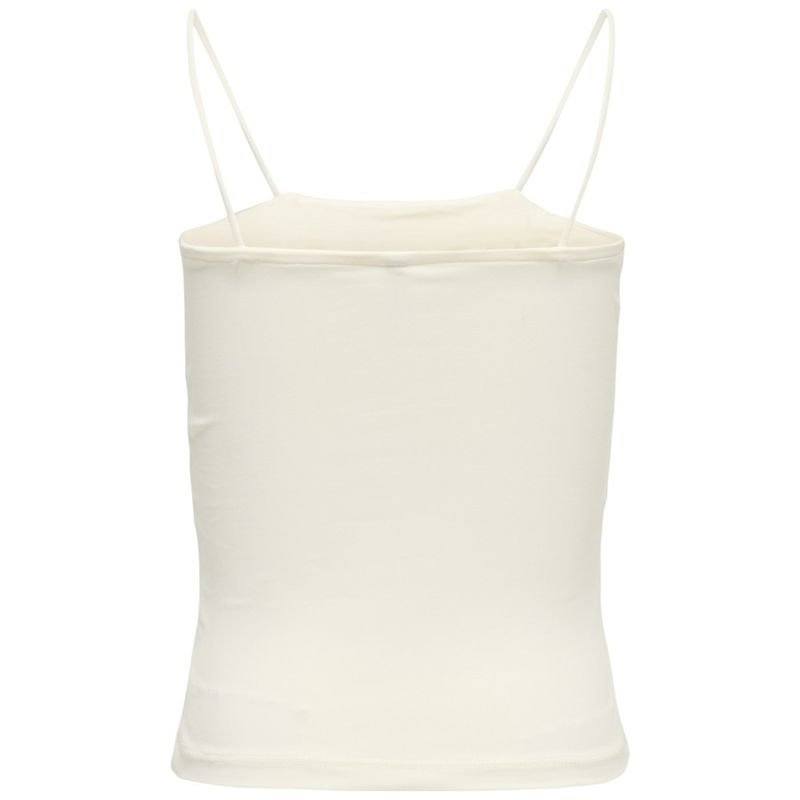 Blusa tank top blanca sólida para niña-1762789303473