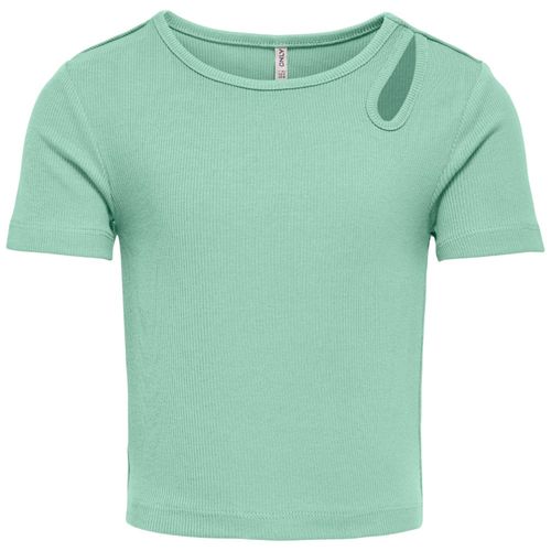 Blusa verde acanalado para niña
