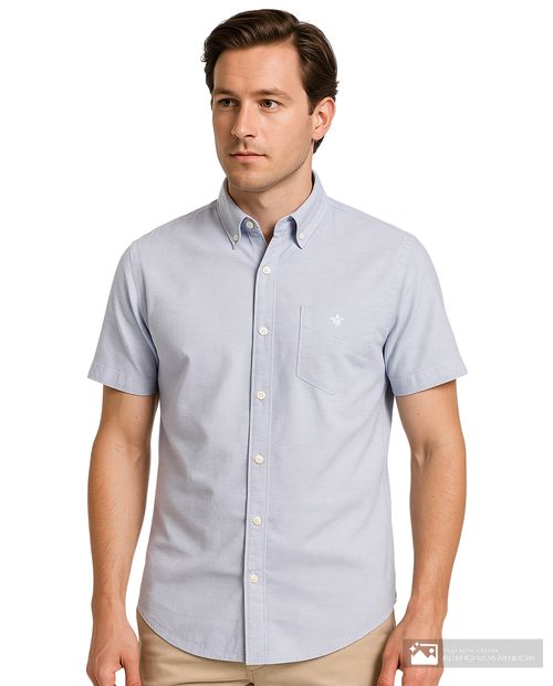 Camisa casual Dockers celeste texturizada para hombre