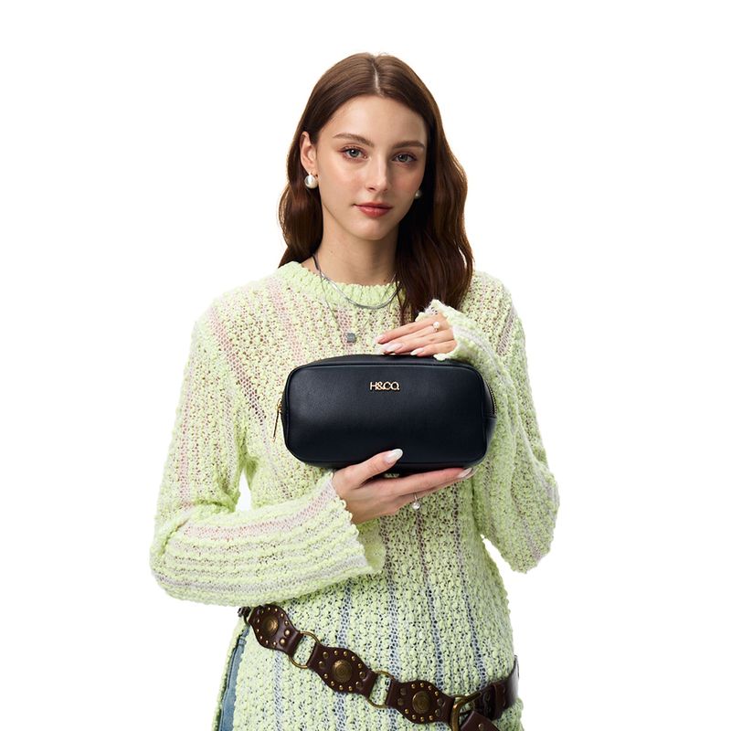 Set de carteras tote/crossbody H&Co Nelli color negro para mujer ...
