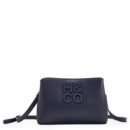 Cartera crossbody H&Co Sofiya color azul para mujer