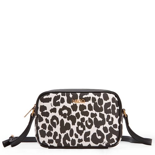 Cartera crossbody H&Co estampado leopardo para mujer