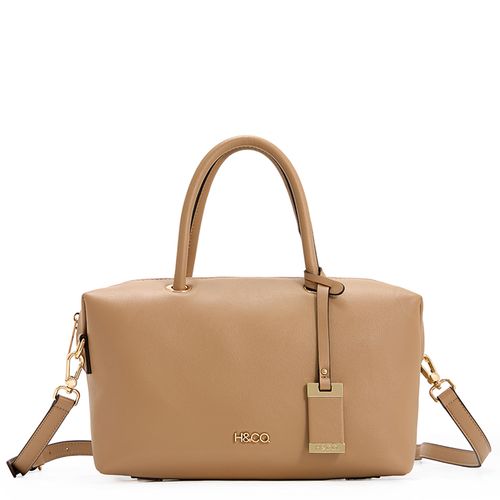 Cartera satchel H&Co color café para mujer