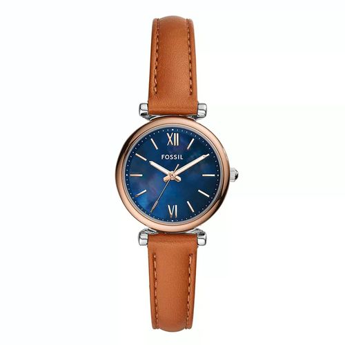 Reloj Fossil análogo de cuero café para mujer