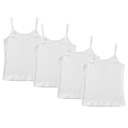 Set de 4 tank top blanca de niña